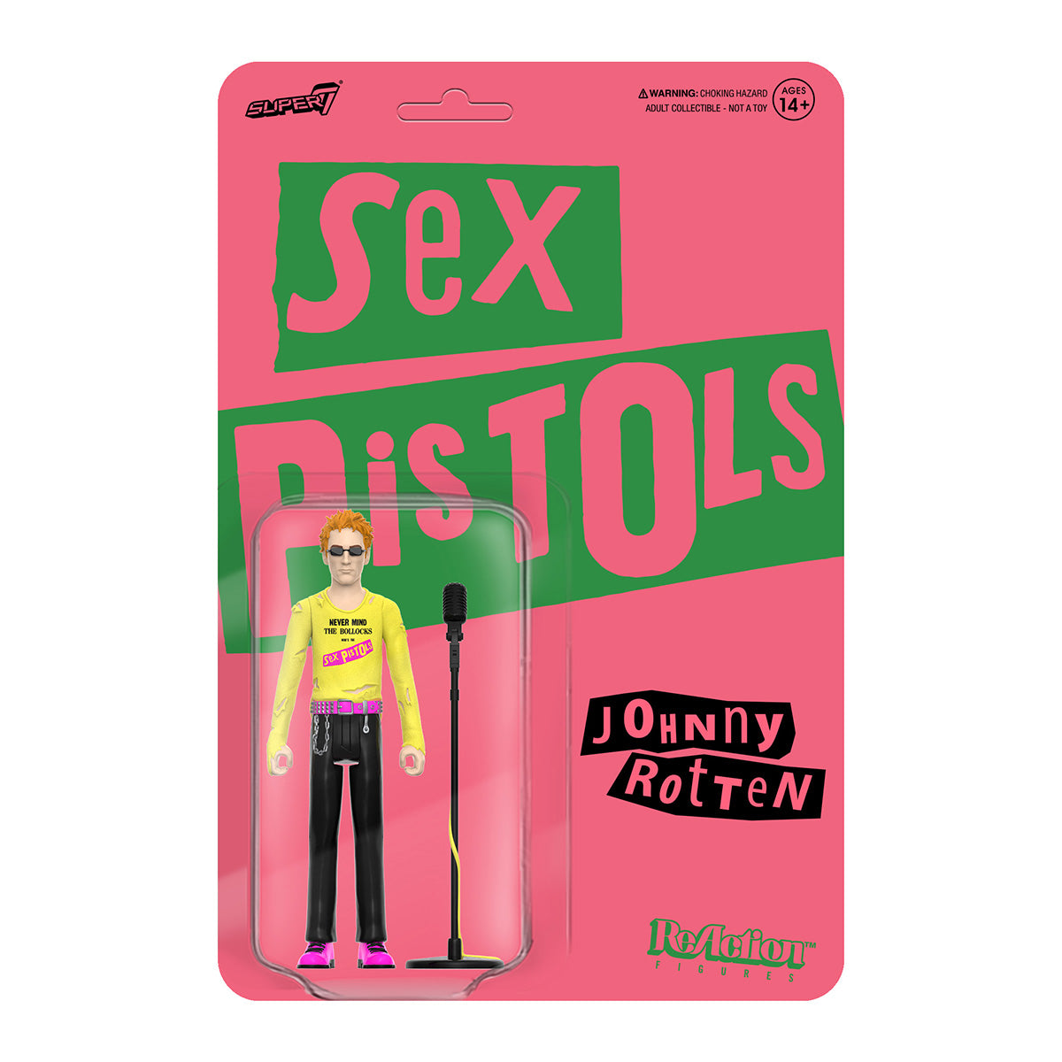 Super7 x Sex Pistols Johnny Rotten (NEVER MIND THE BOLLOCKS) ReAction Figure