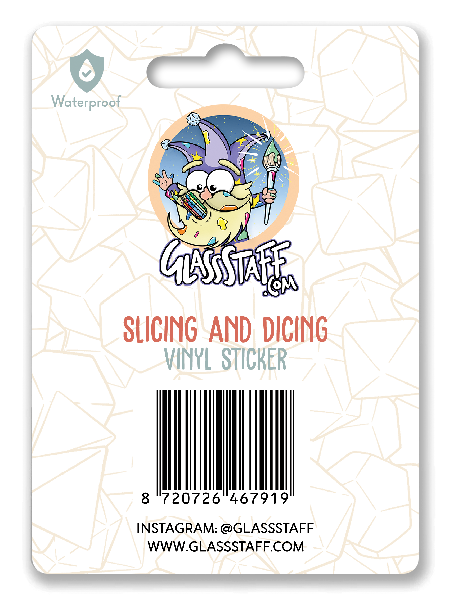 Sticker: Slicing & Dicing Waterproof Die Cut