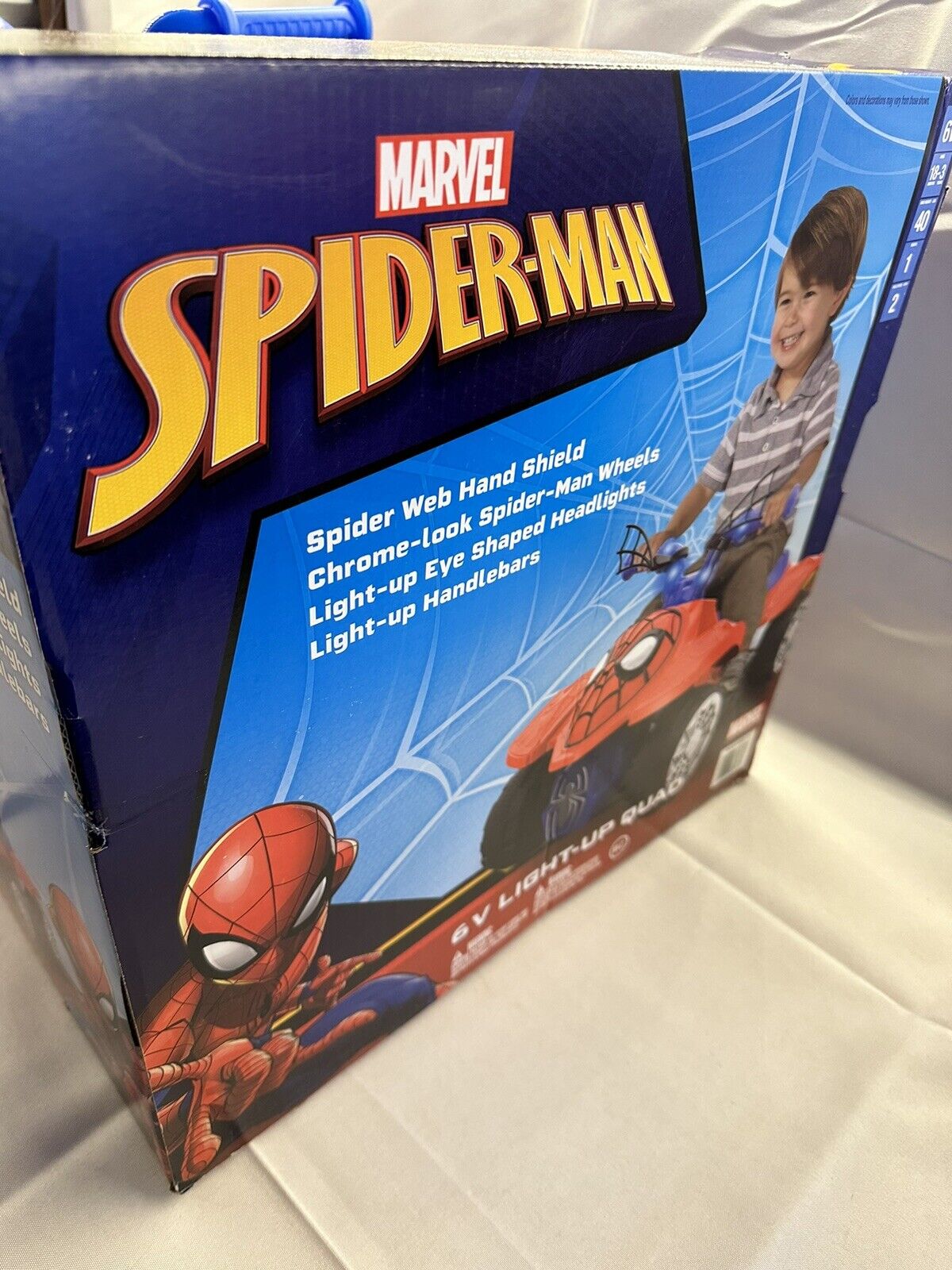 Spider-Man 6V Ride On with Light Up Handle Bars - Brand New in Box!