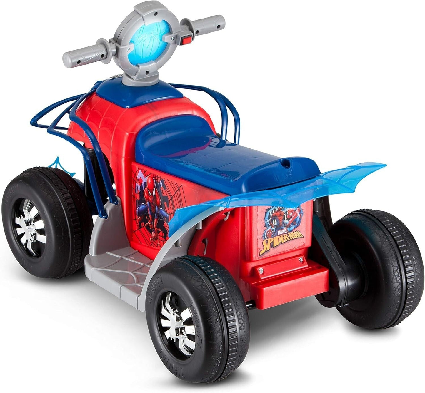 Spider-Man Quad Ride-On Toy for Toddlers 18-30 Months with 44 lbs Weight Limit