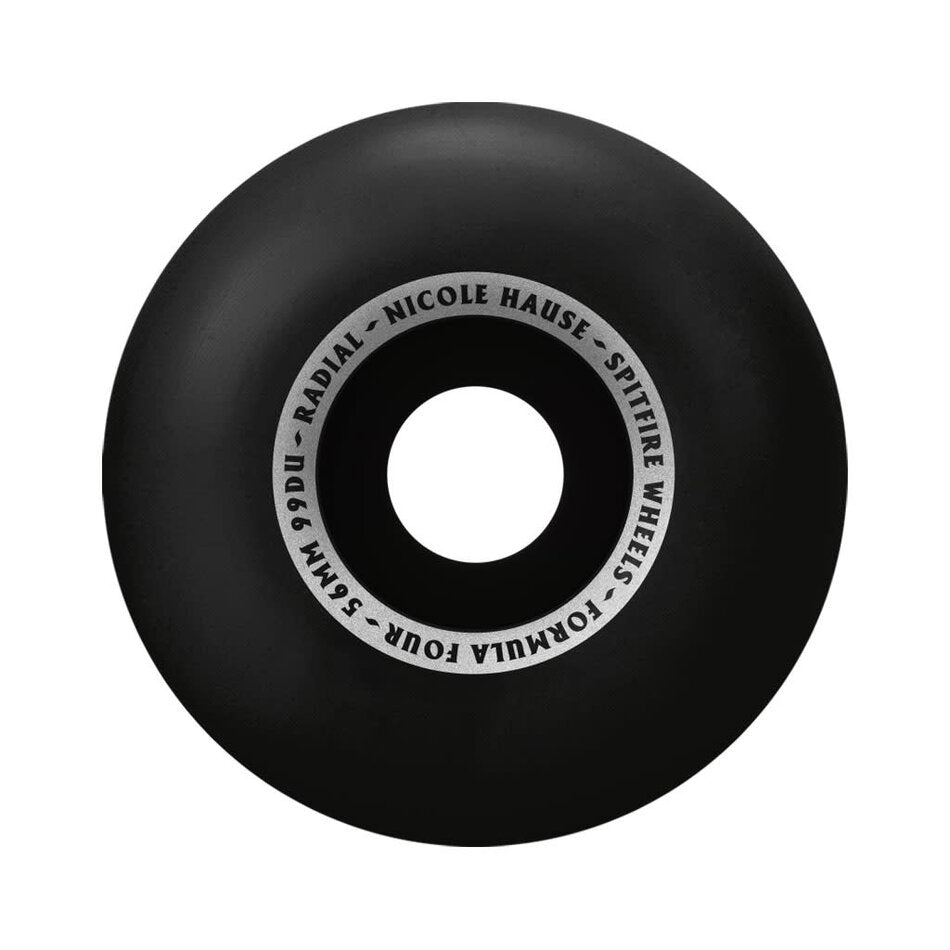 SPITFIRE F4 NICOLE HAUSE KITTED BLACK RADIAL 56MM SKATEBOARD WHEELS