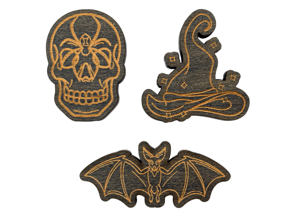 Spooky Wooden Magnet - Bat