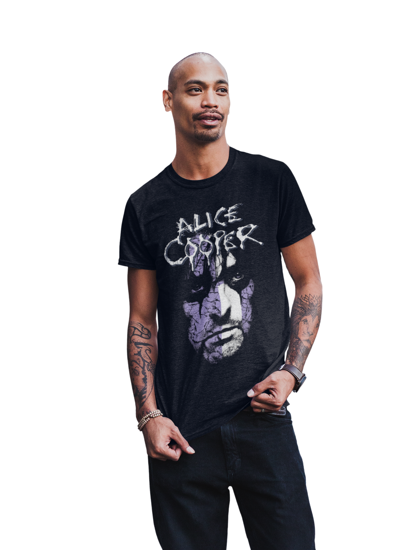 Alice Cooper - Early 2000s Vintage Jumbo Print T-Shirt ()