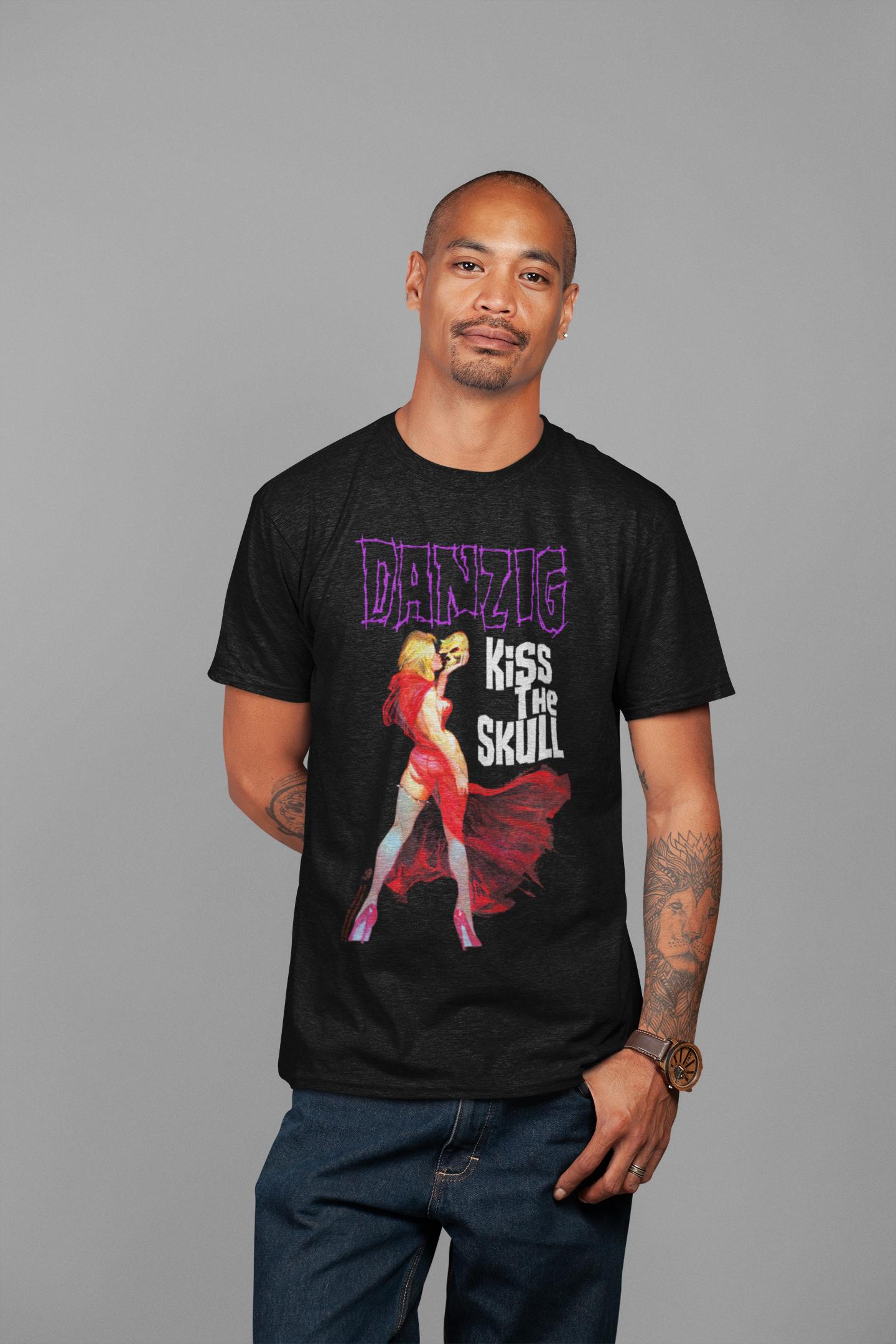 Danzig - Kiss the Skull Jumbo Print T-Shirt ()