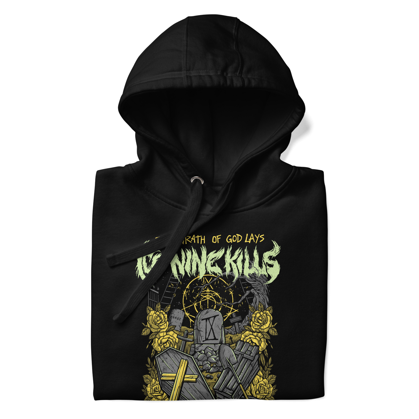 Stakes Ice Nine Kills Yellow Wrath Classic Hoodie [Apparel] - Golden Apple Comics