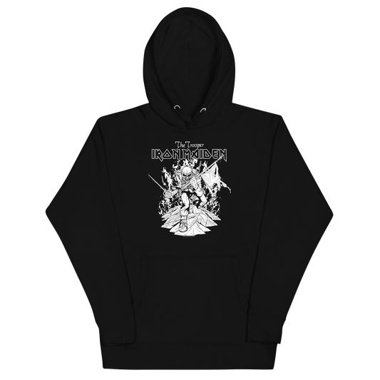 Iron Maiden Trooper Black and White Classic Hoodie ()