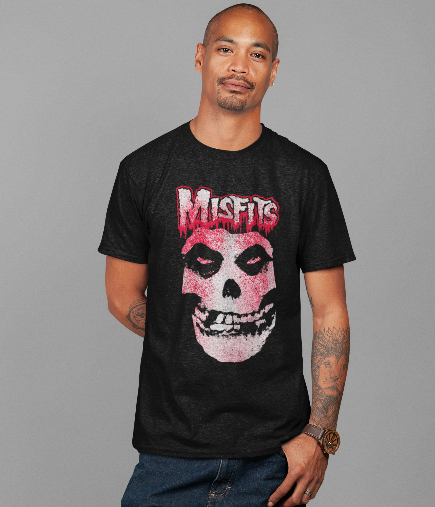 Misfits Tagged Skull Jumbo Print T-shirt ()