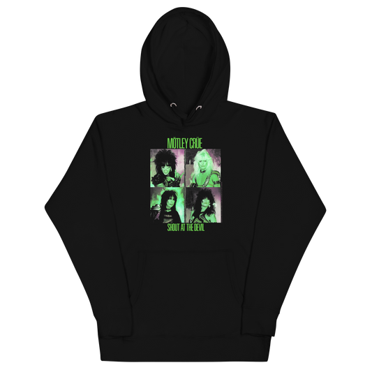 Motley Crue Green Shout Classic Hoodie ()