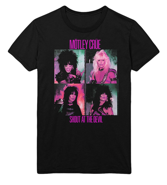Motley Crue Pink Shout Jumbo Print T-Shirt ()