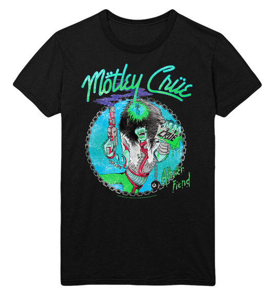 Motley Crue Turquoise Allister Jumbo Print T-Shirt ()