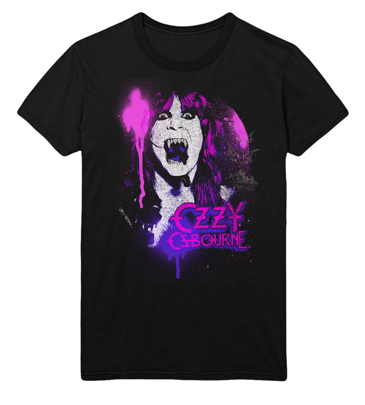 Ozzy Osbourne Purple Screaming Jumbo Print T-Shirt ()