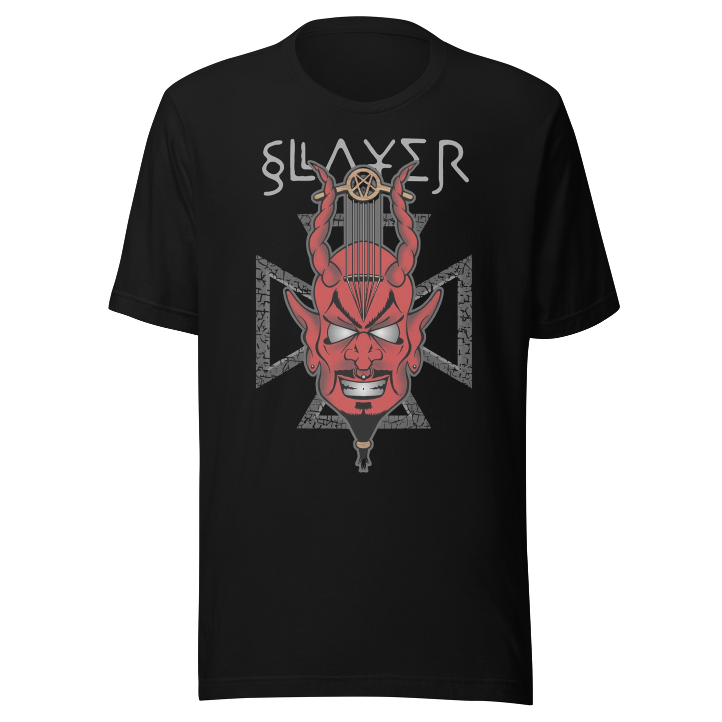 Slayer Devil's Horns Vintage Jumbo Print T-Shirt ()
