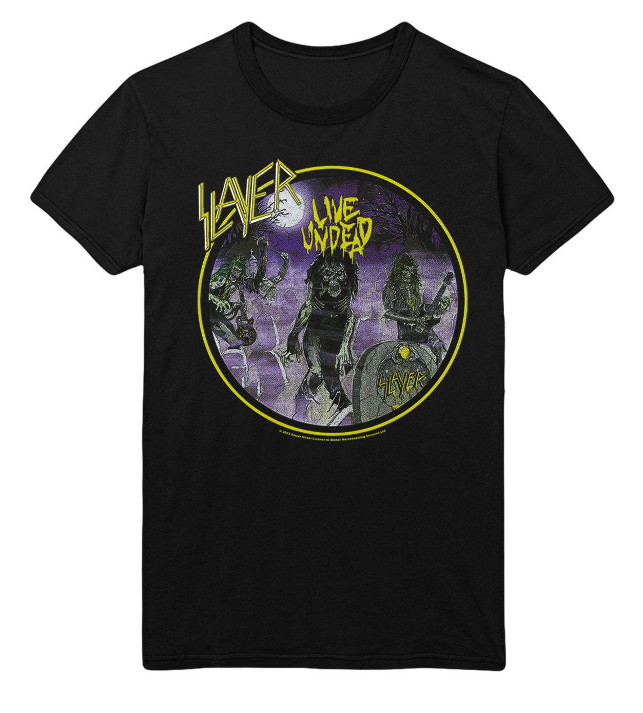 Slayer Yellow Undead Jumbo Print T-Shirt ()