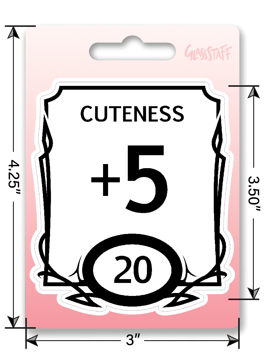 Sticker: Cute Stat Block Waterproof Die Cut