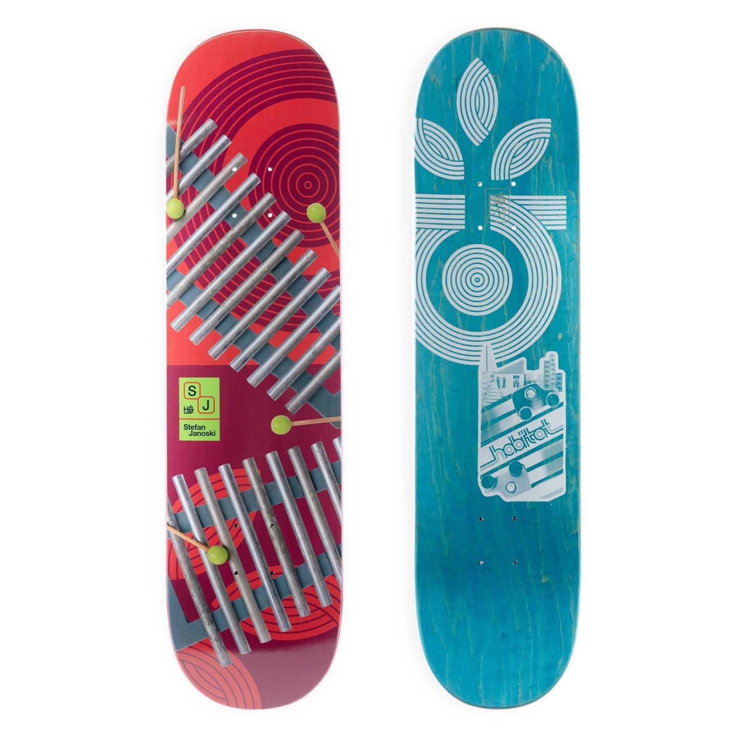 HABITAT STEFAN JANOSKI "AUDIOCENTRIC" 8.125" SKATEBOARD DECK