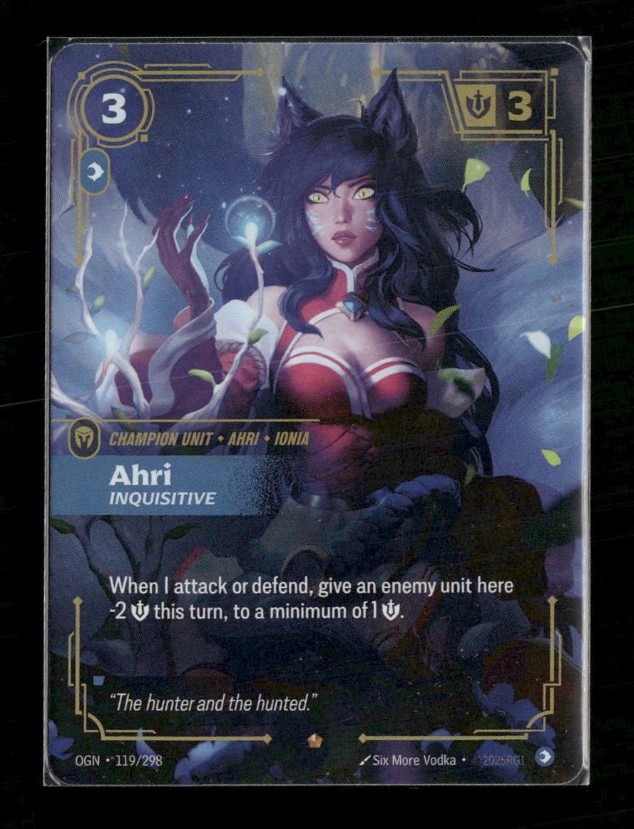 Ahri - Inquisitive #119/298 Foil Epic - Riftbound Origins TCG