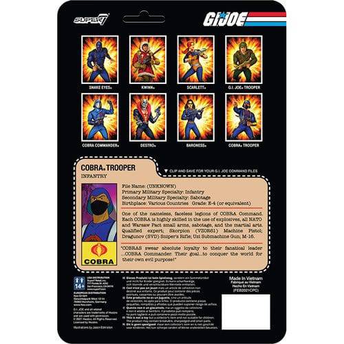 Super7 G.I. Joe 3 3/4-Inch ReAction Figure - Select Figure(s) - Golden Apple Comics