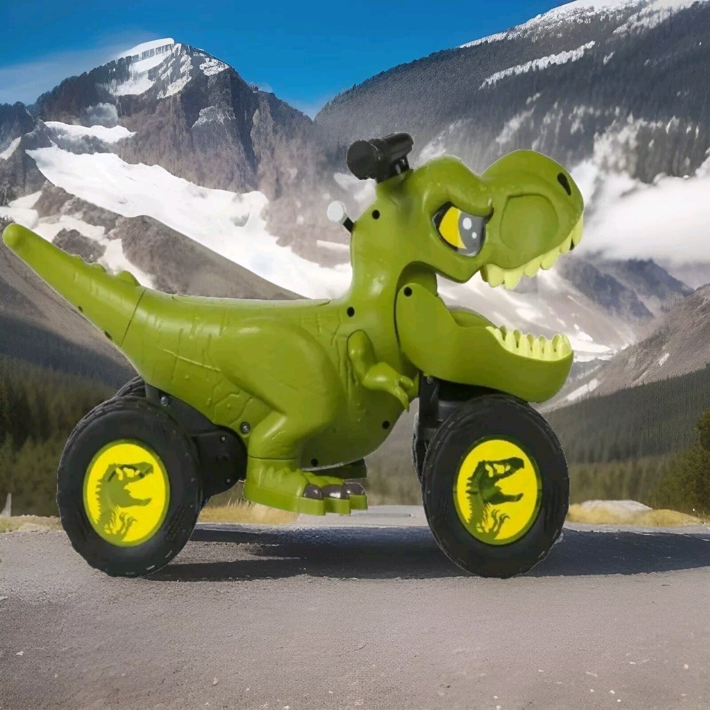 Tyrannosaurus T-Rex 4-Wheel Ride-On Power Car Toy for Toddlers and Kids