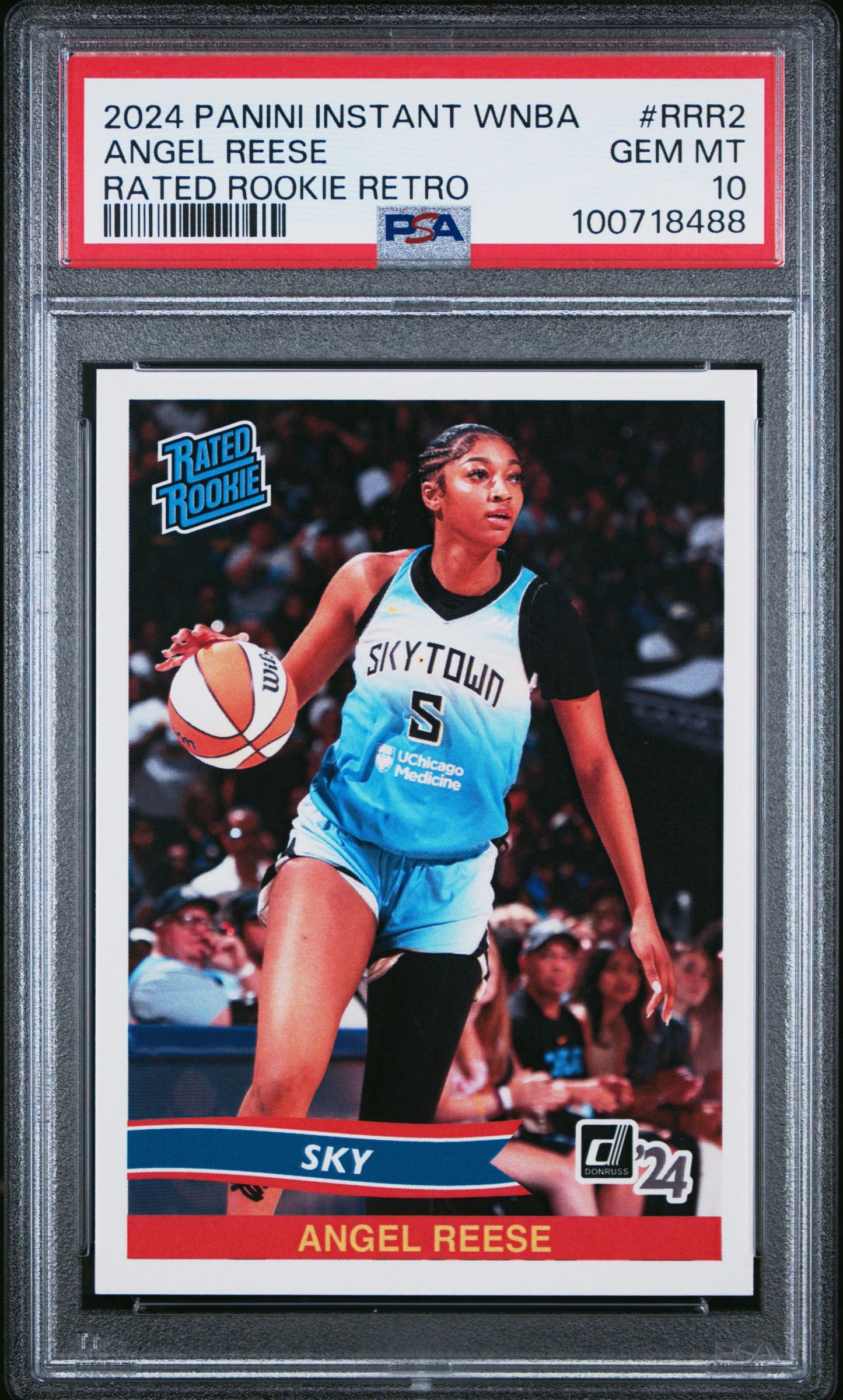 Graded 2024 Panini Instant WNBA Angel Reese #RRR2 Rated Rookie Retro Rookie RC Basketball Card PSA 10 Gem Mint