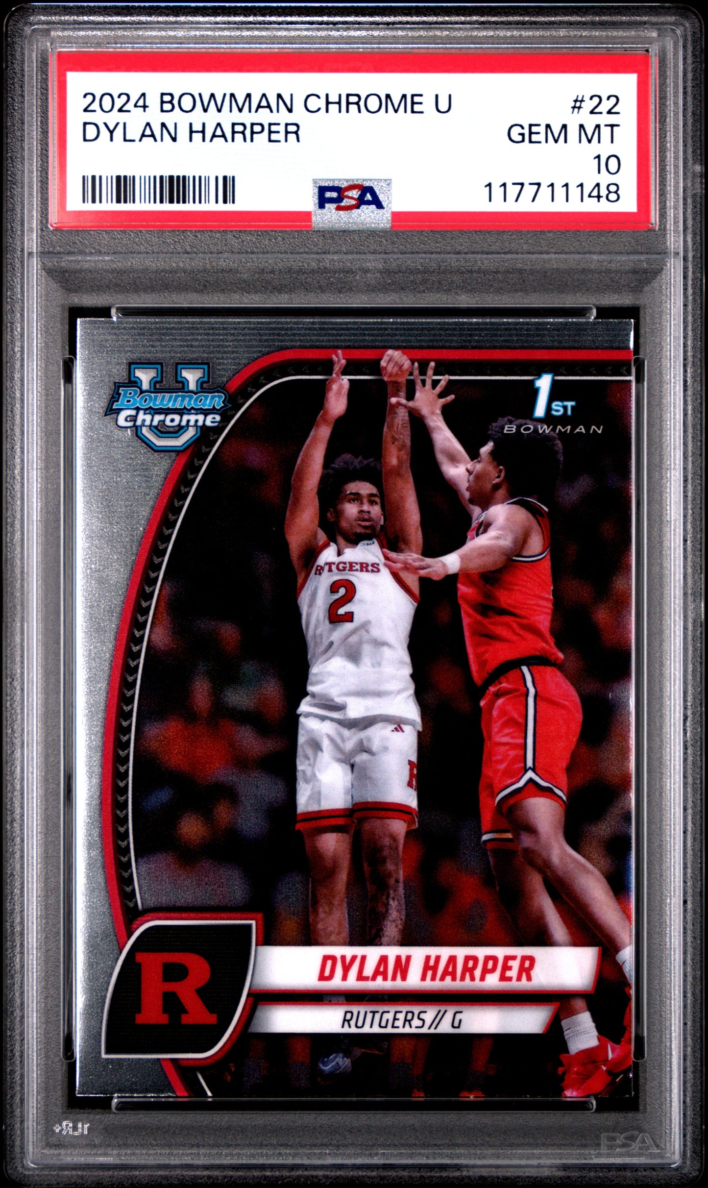 Graded 2024 Topps Bowman U Chrome Dylan Harper #22 Rookie RC Basketball Card PSA 10 Gem Mint