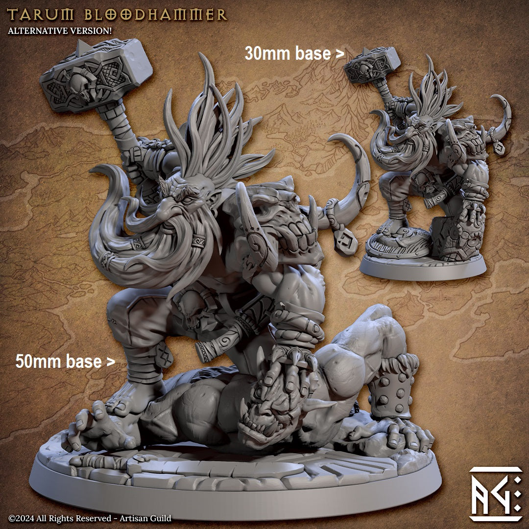 Tarum Bloodhammer (Male Dwarf Berserker) - Golden Apple Comics