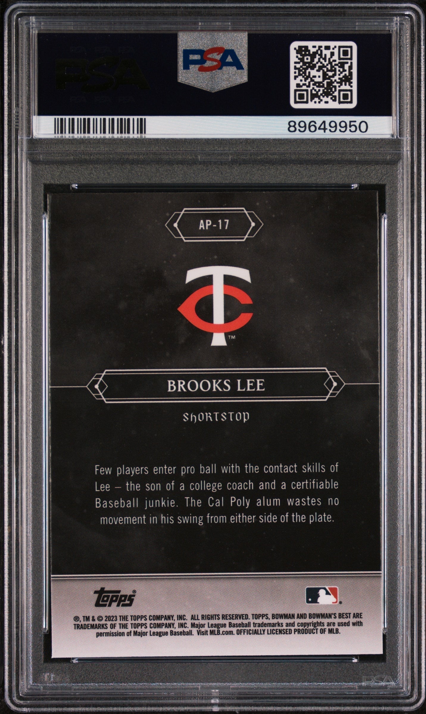 Graded 2023 Topps Bowmans Best Brooks Lee #AP17 Astral Projections Rookie RC Baseball Card PSA 10 Gem Mint - Golden Apple Comics