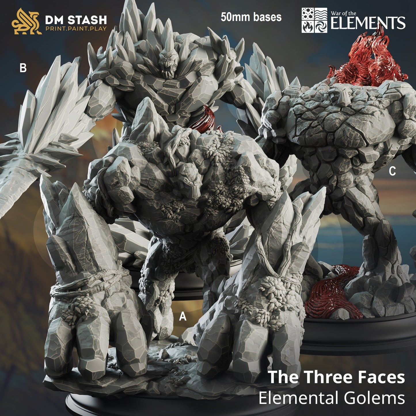 The Three Faces (Elemental Golems) - Golden Apple Comics