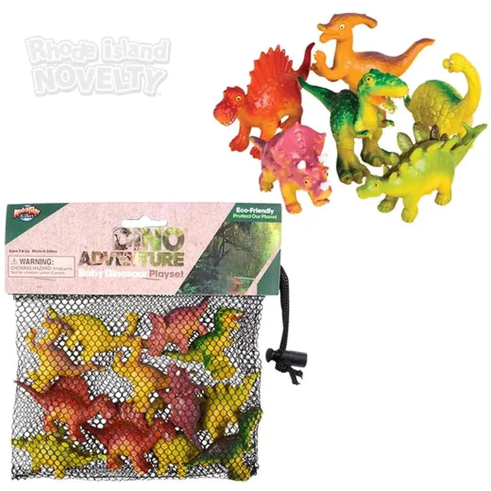 12 Piece Baby Dinosaur Mesh Bag Play Set