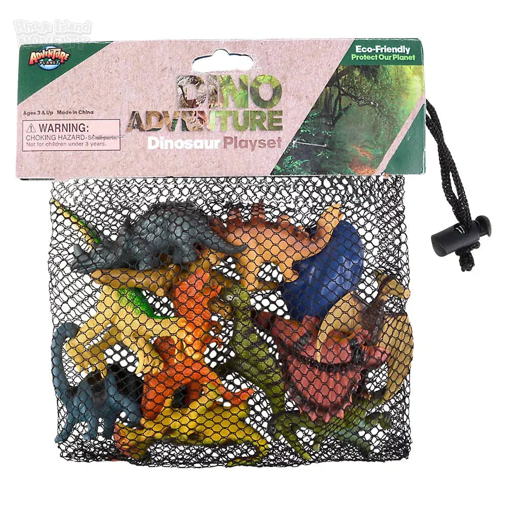 12 Piece Dinosaur Mesh Bag Play Set