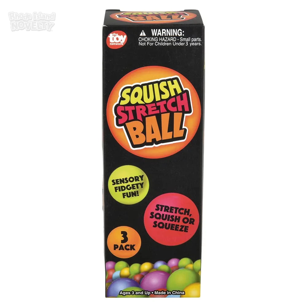 1.75" 45 mm Squish & Stretch Mini Gummi Ball 3 Pack Box