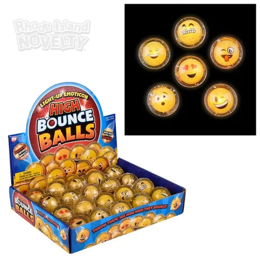 1.75" Light-Up Emoticon Hi Bounce Ball