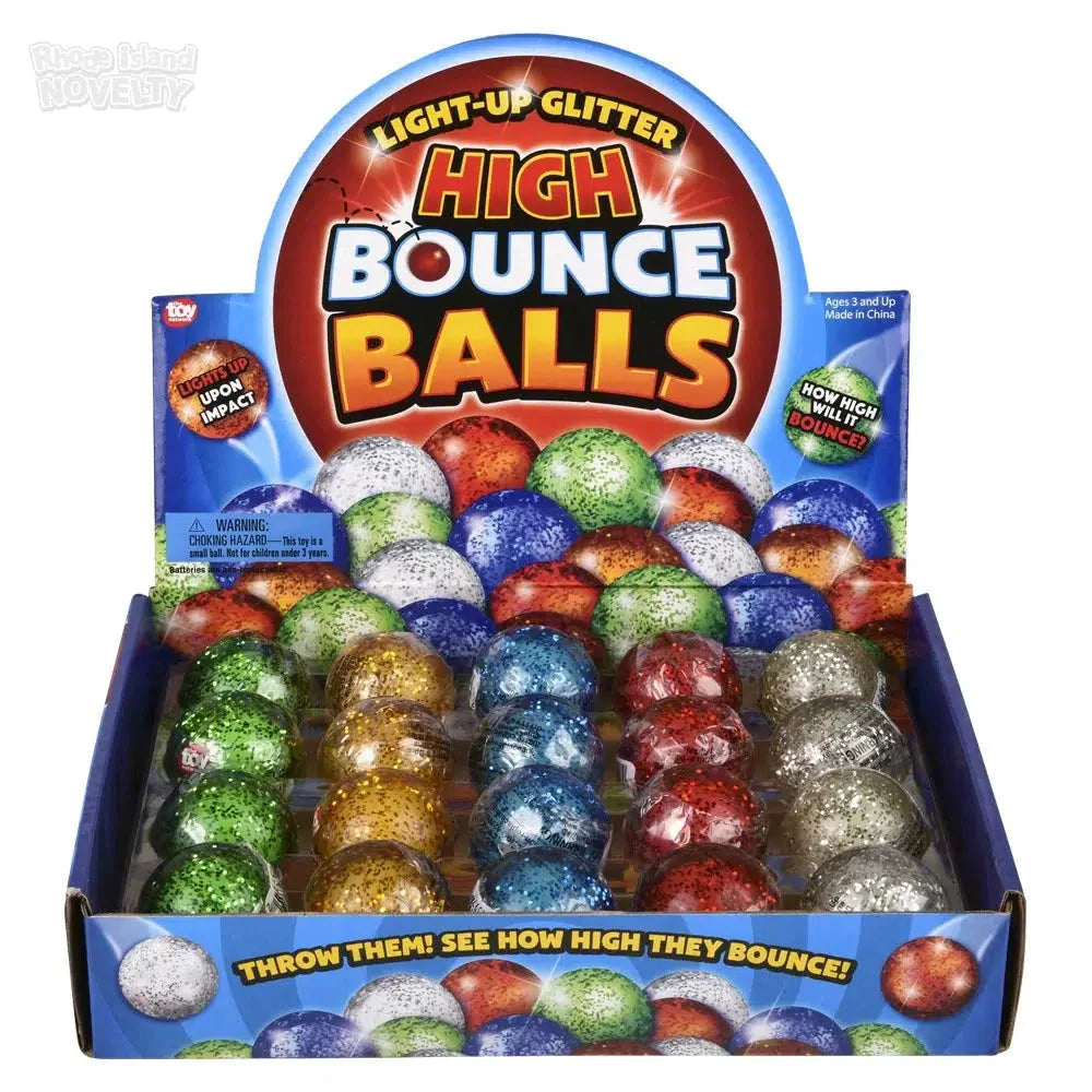 1.75" Light-Up Glitter Hi Bounce Ball