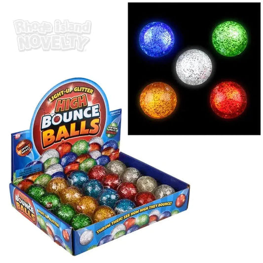 1.75" Light-Up Glitter Hi Bounce Ball