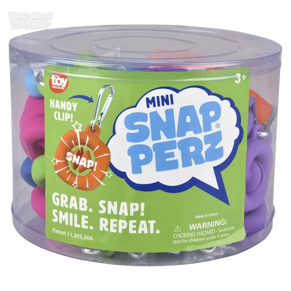 1.75" Mini Snapperz Fidget Toy Keychain Assorted Colors