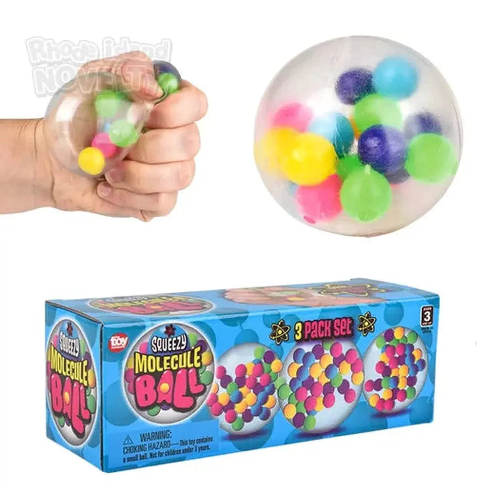 2.33" Squeezy Molecule Ball 3 Piece Set