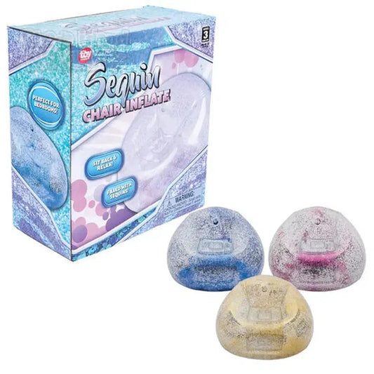40" Sequin Filled Chair Inflate Assorted Colors