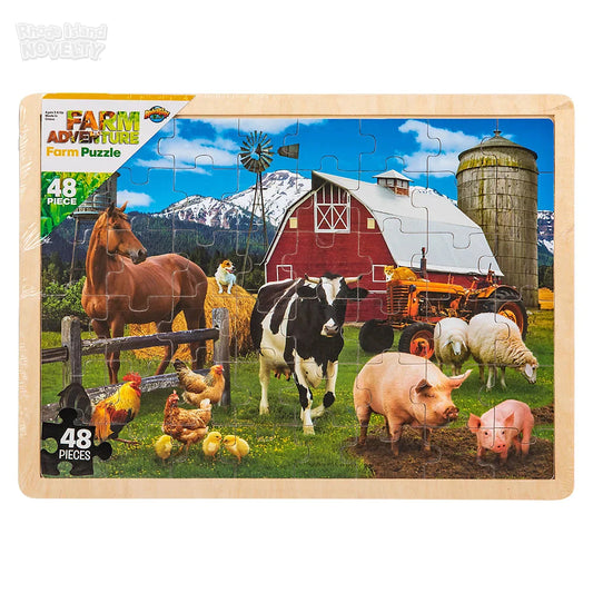 48 Piece Farm Animal Wooden Puzzle