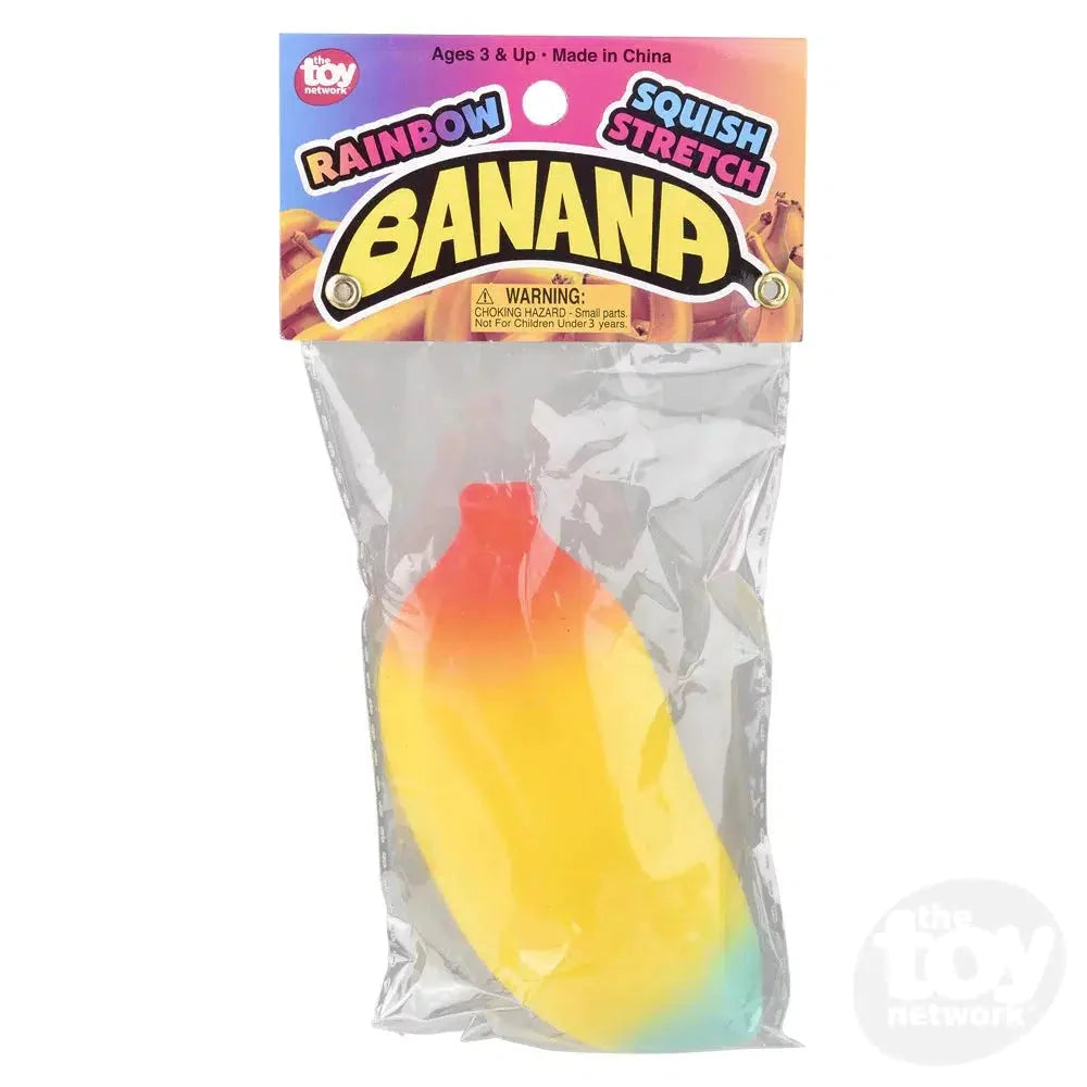 4.75" Stretch And Squeeze Rainbow Banana