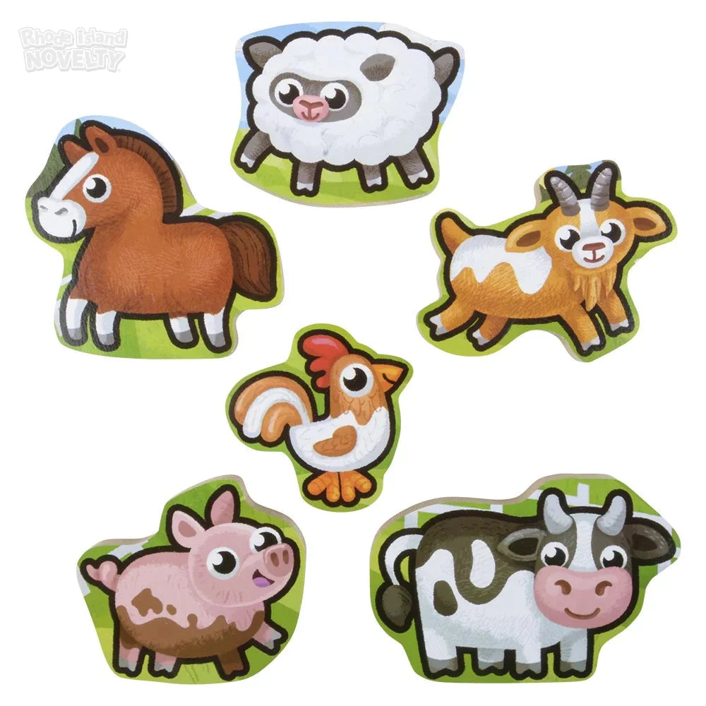 6 Piece Chunky Farm Theme Wooden Puzzle