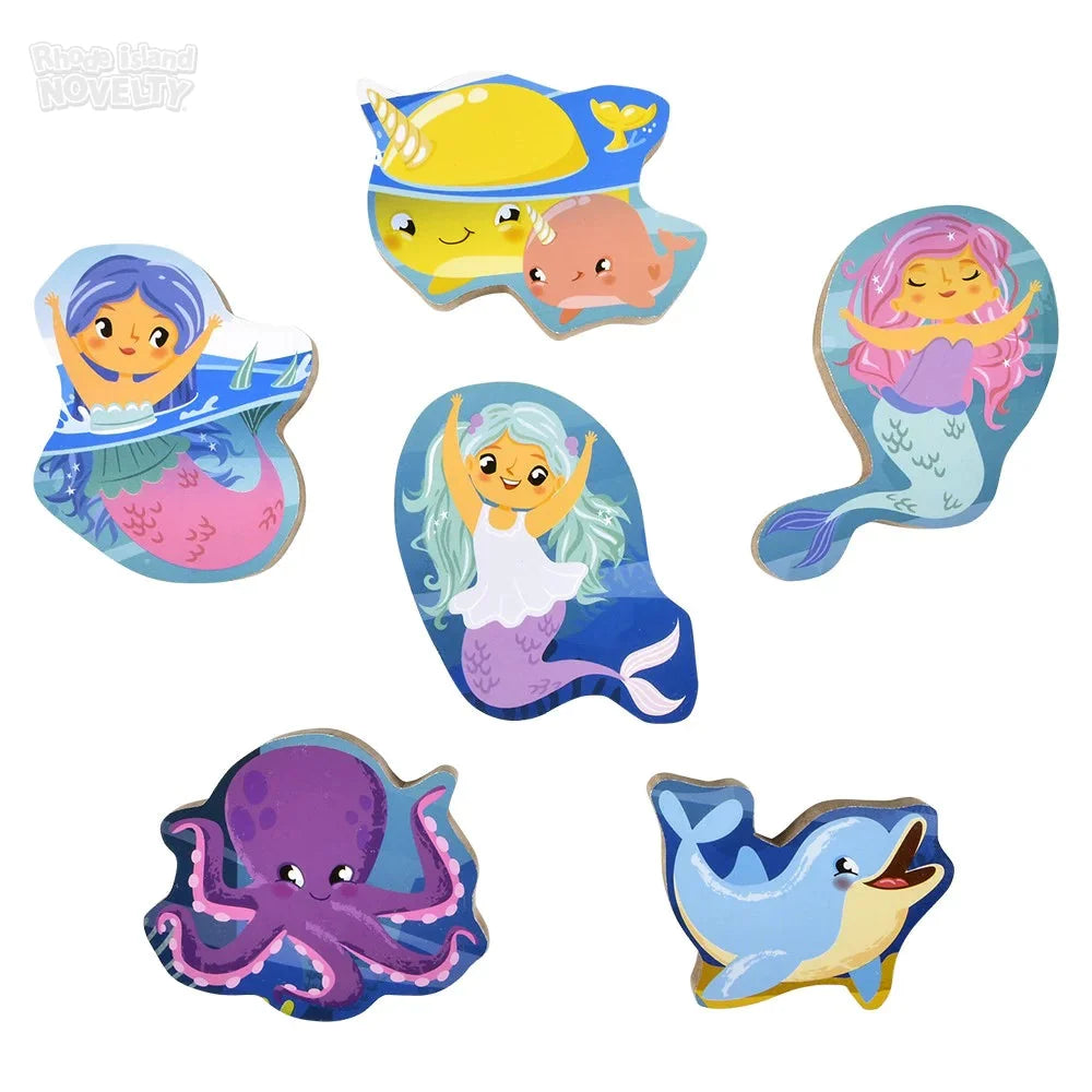 6 Piece Chunky Mermaid Wooden Puzzle