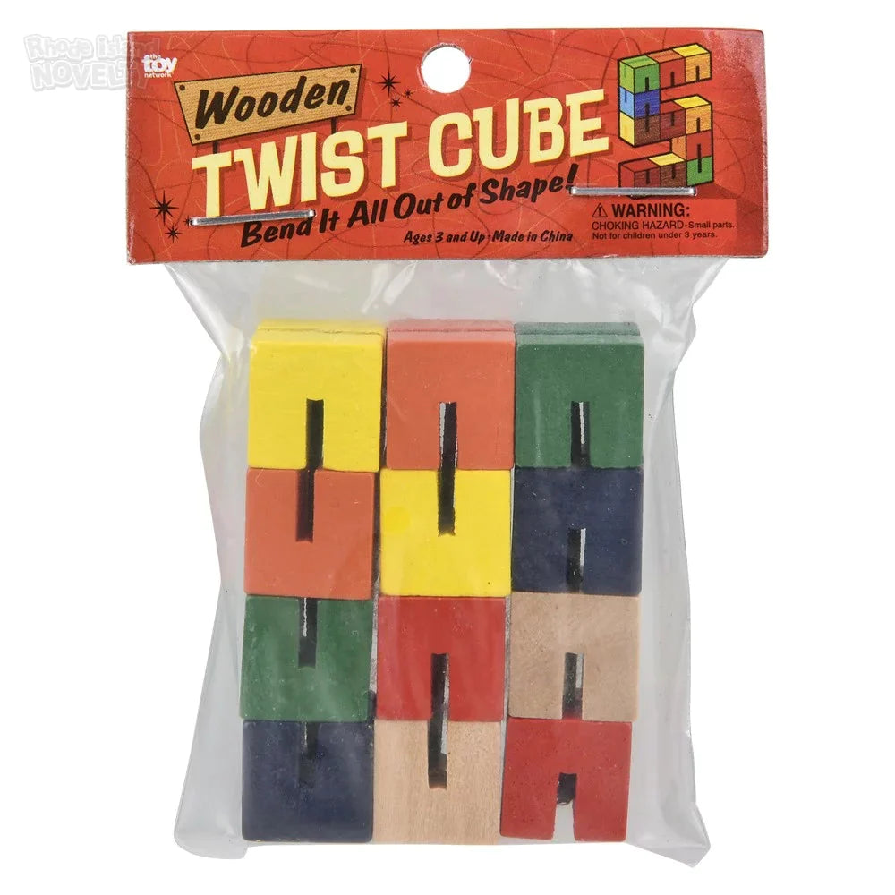 6" Wooden Twist Cube