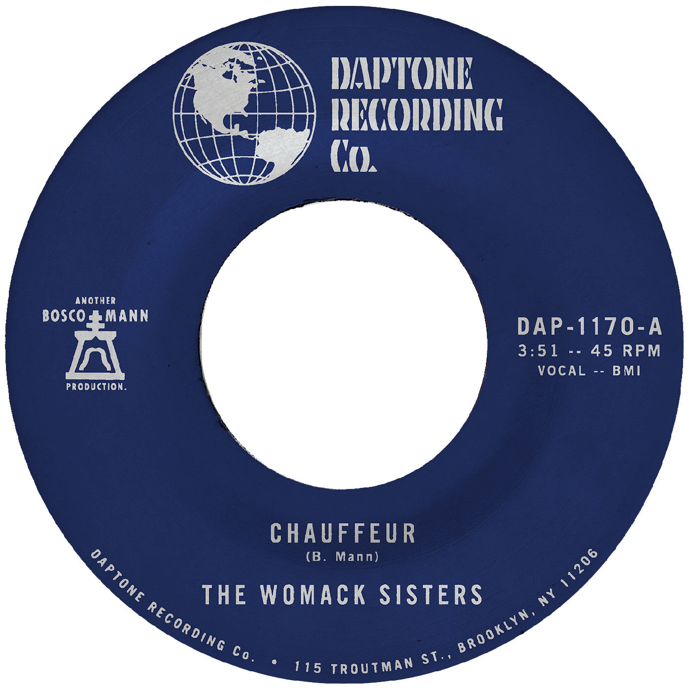 The Womack Sisters - Chauffeur B/W Instrumental [Vinyl]
