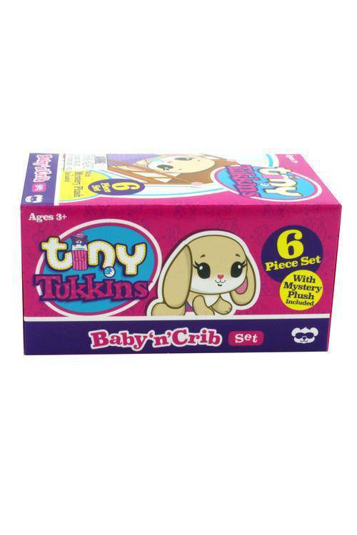 Tiny Tukkins Blind Pack - 6 piece set with Crib, Accessories and a mystery Plush - Golden Apple Comics