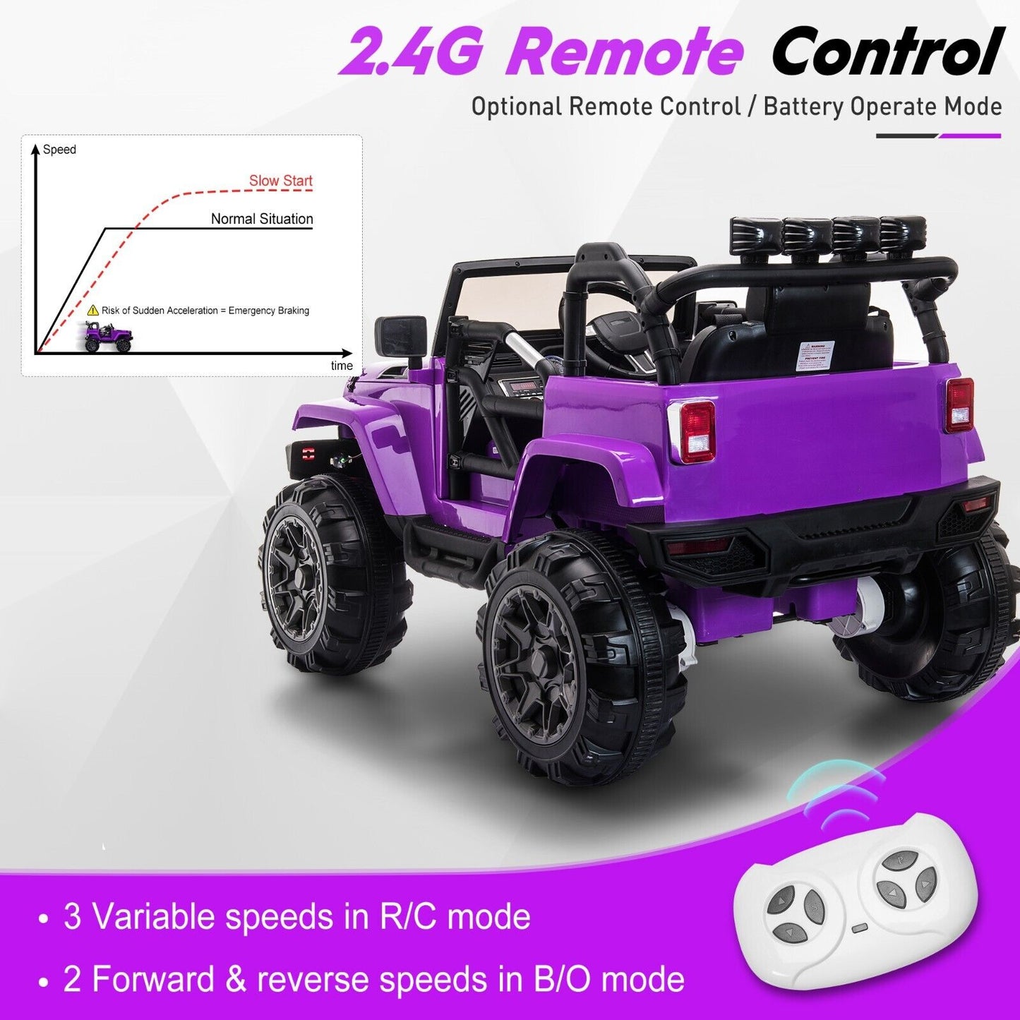 TOBBI 12V Kids Electric Truck with Remote Control - Fun Ride-On Car for Children
