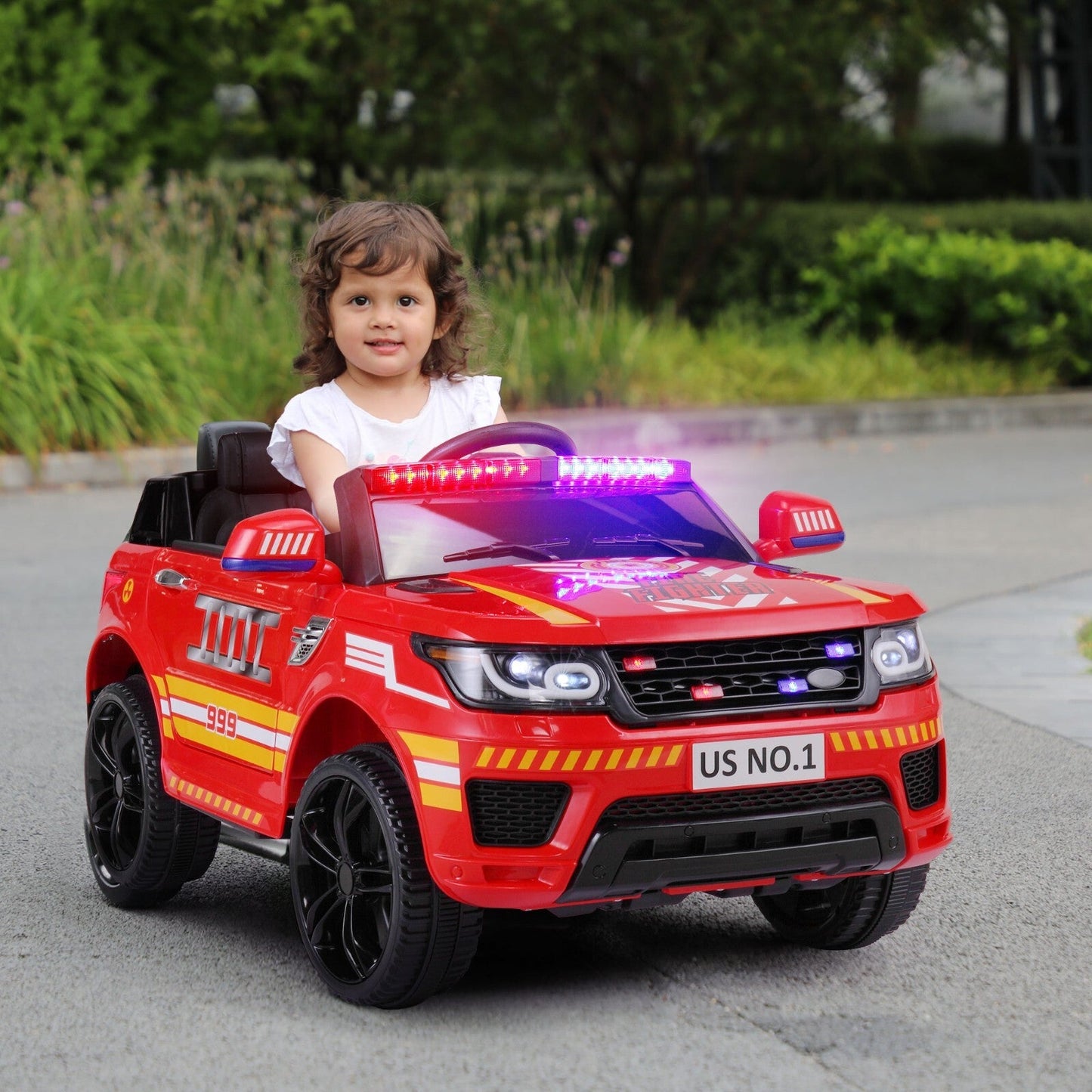 12V Kids Electric Police Ride-On Car with Remote Control and Siren