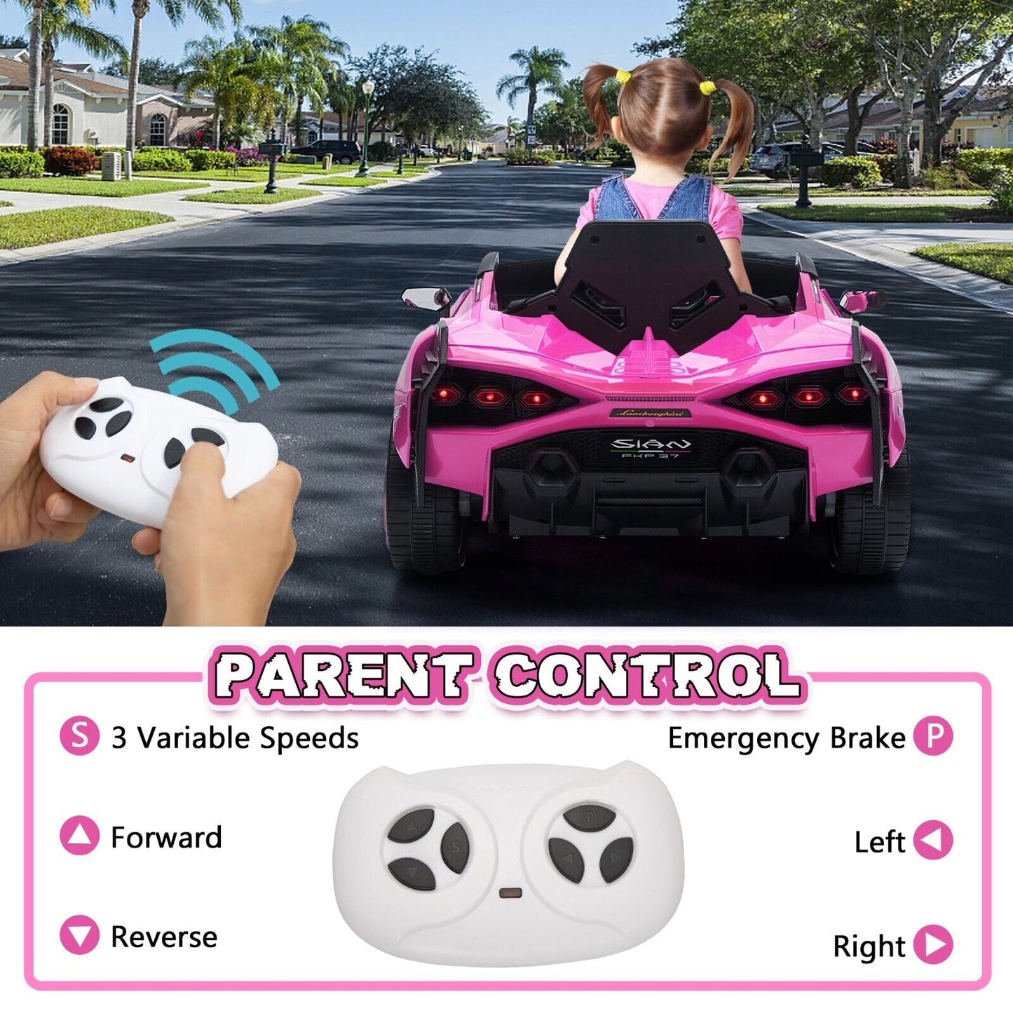 TOBBI 12V Lamborghini SIAN Kids Ride-On Car with Remote Control - Electric Vehicle for Endless Fun!