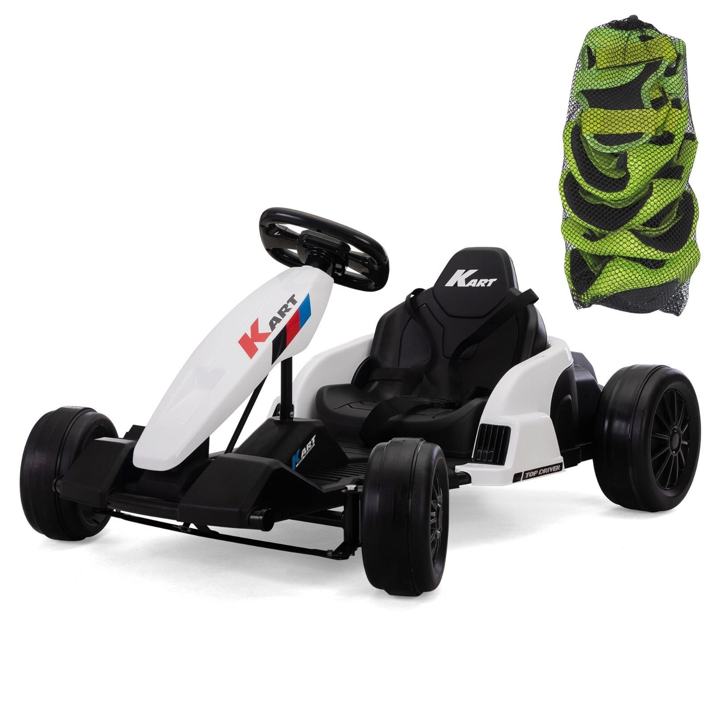 24V Electric Ride-On Go Kart for Kids Ages 4-16 with Drifting and Racing Features
