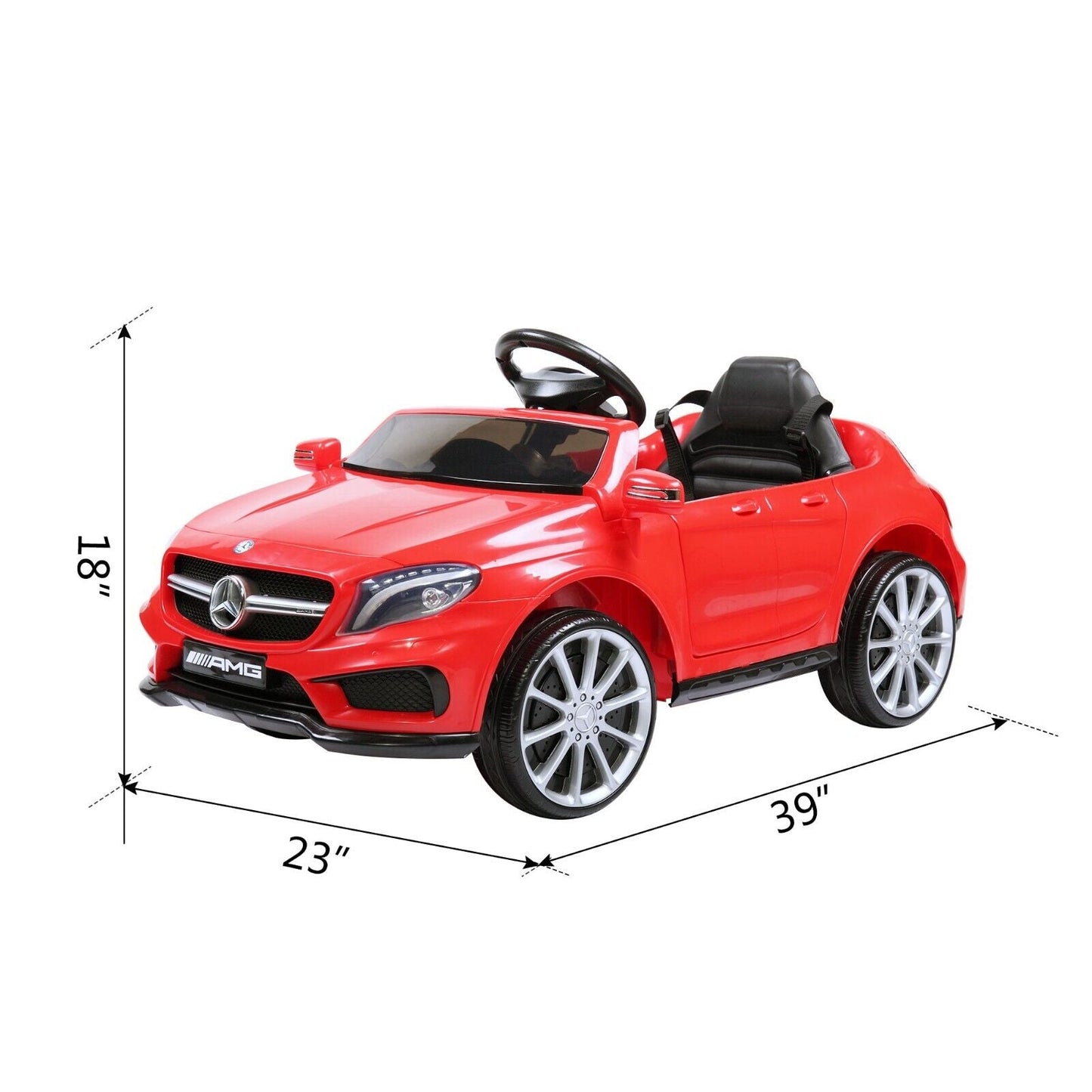 TOBBI Licensed Mercedes Benz Ride-On Car for Kids with Remote Control and Opening Doors - Red