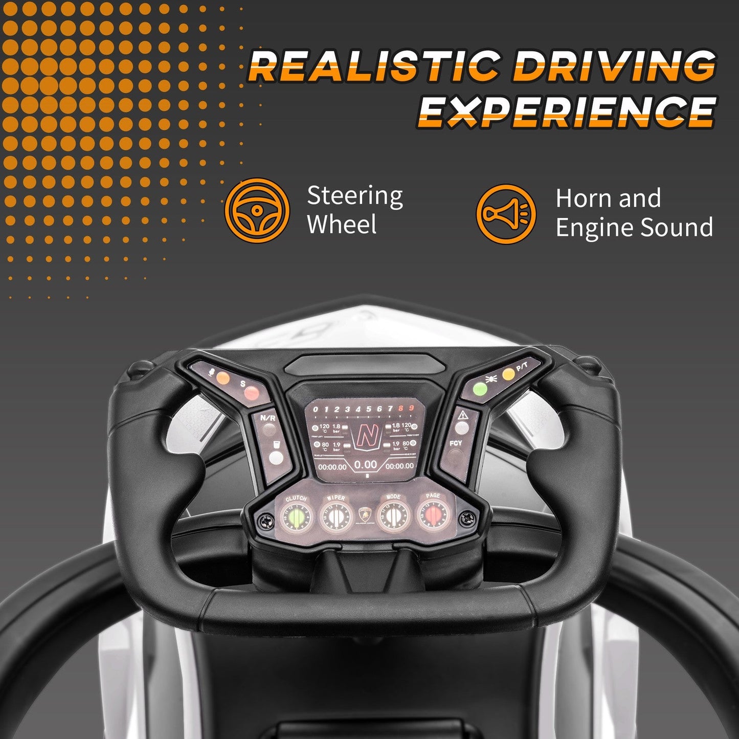 Toddler Push Walker Car Stroller with Music for Ages 1-3