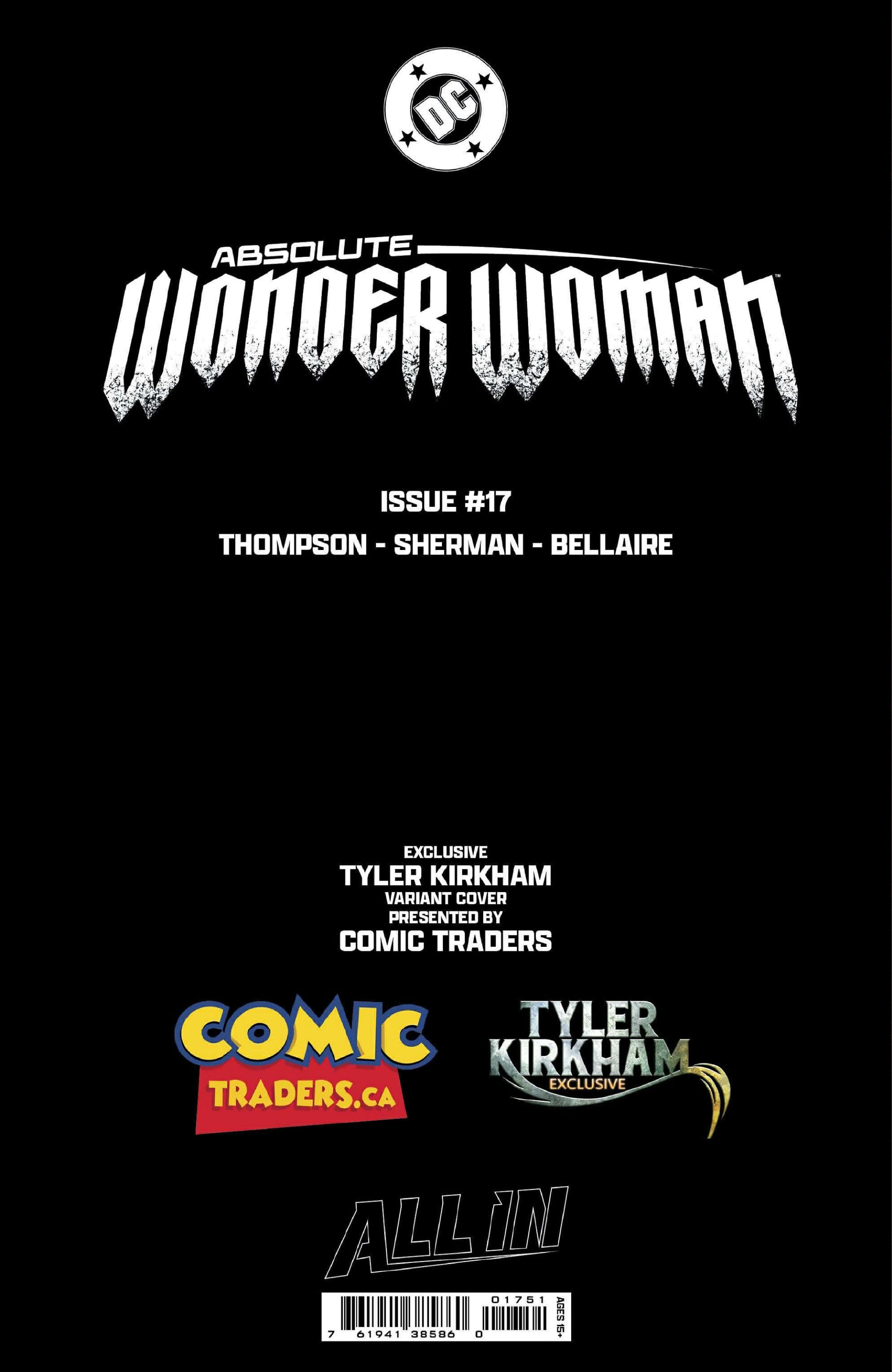 ABSOLUTE WONDER WOMAN #17 TYLER KIRKHAM EXCLUSIVE VAR (02/25/2026) - Golden Apple Comics